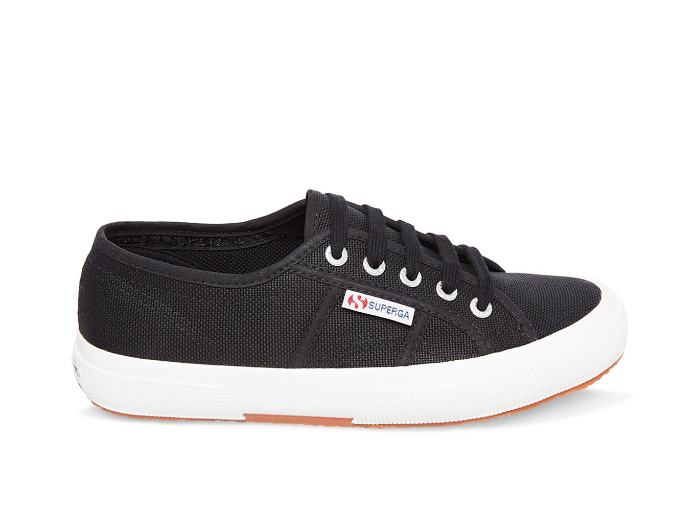 Alpargata Superga Mujer Negras/Blancas - 2750 Cotu Classic - 089435GFR